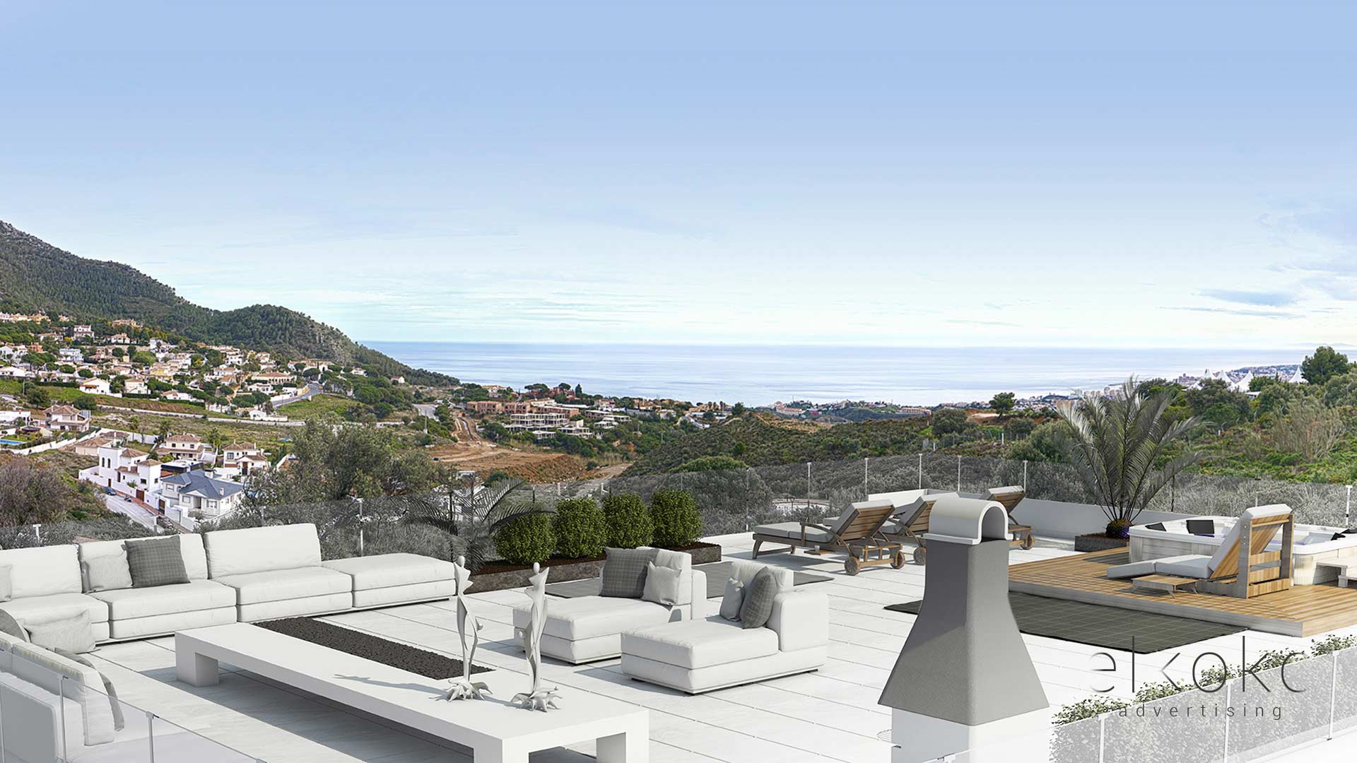 Infografias 3D para viviendas. Modelados 3D y render 3D. Málaga.