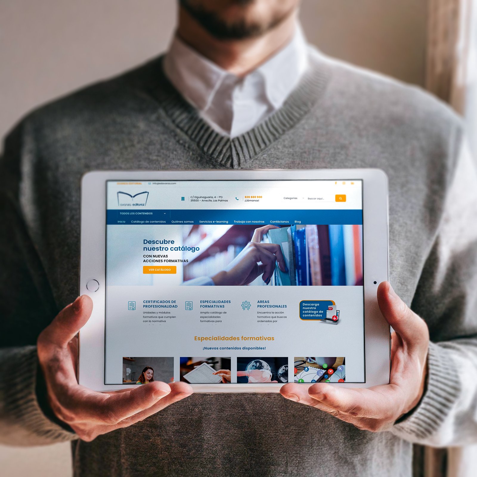 Página web realizada para empresa de formación