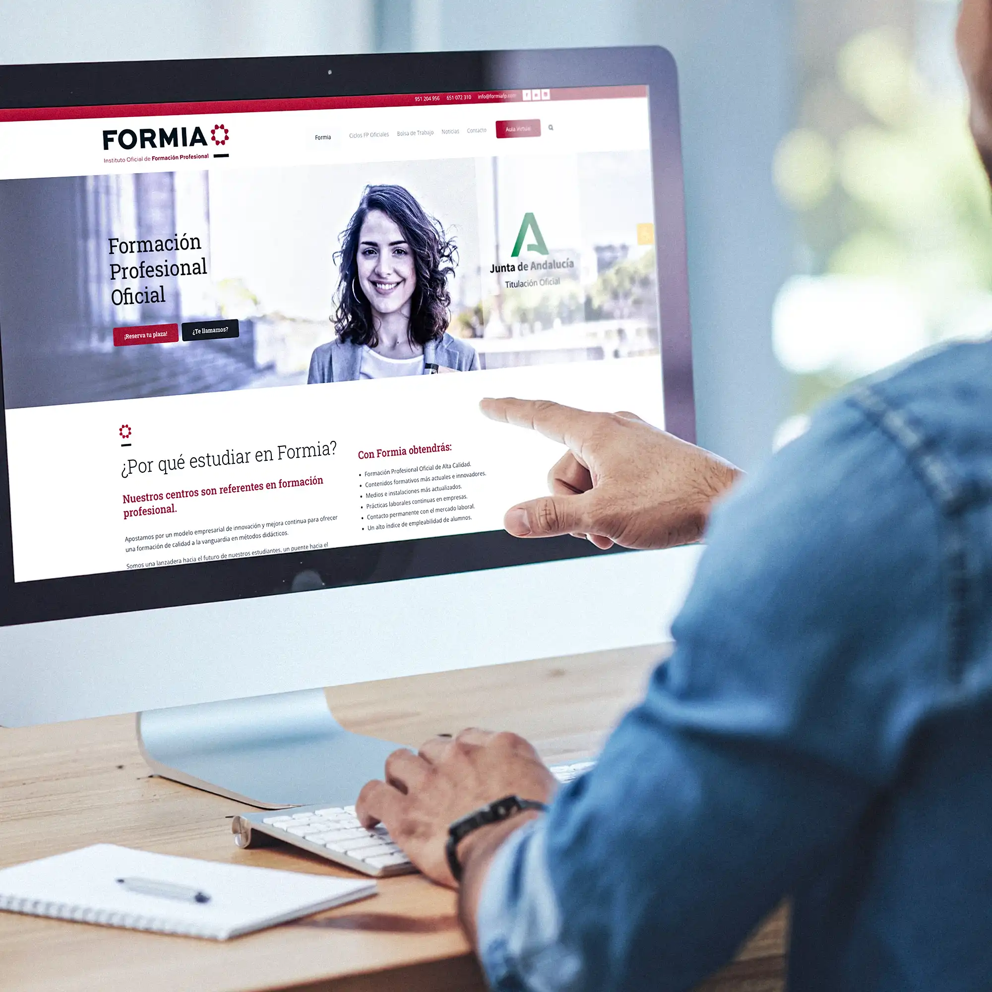 Diseño y desarrollo de sitio web para Formia FP