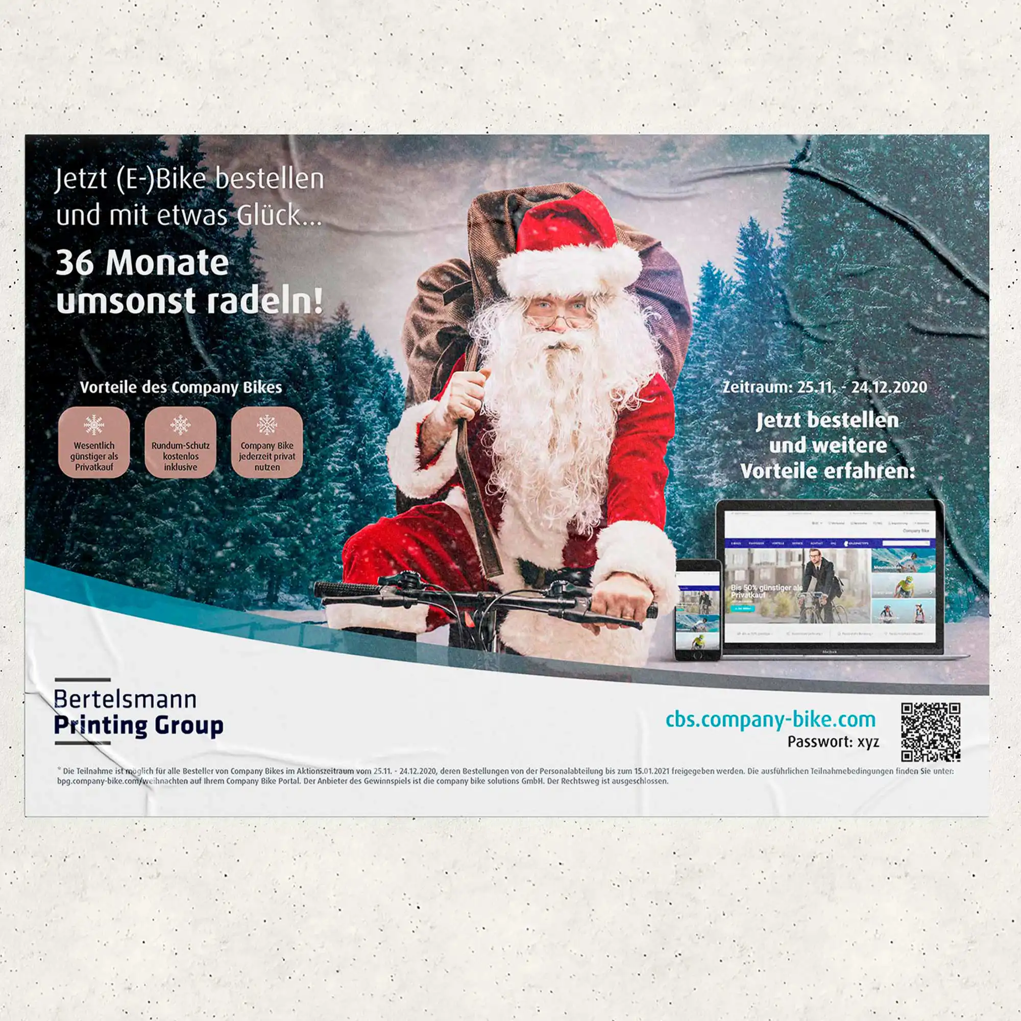 Cartel navideño de Company Bike