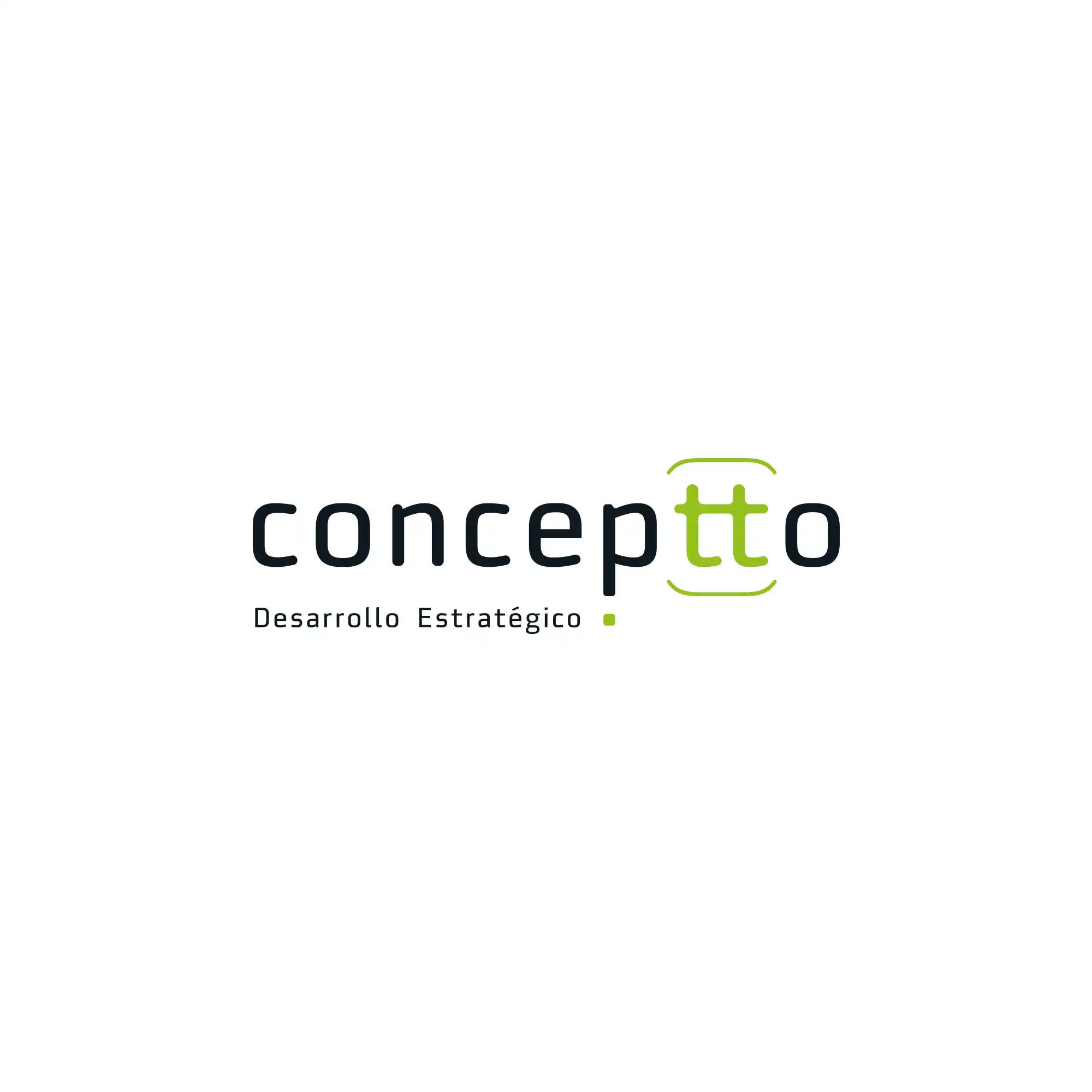 Logotipo de Conceptto con el lema Desarrollo Estratégico en versión oscura sobre fondo claro
