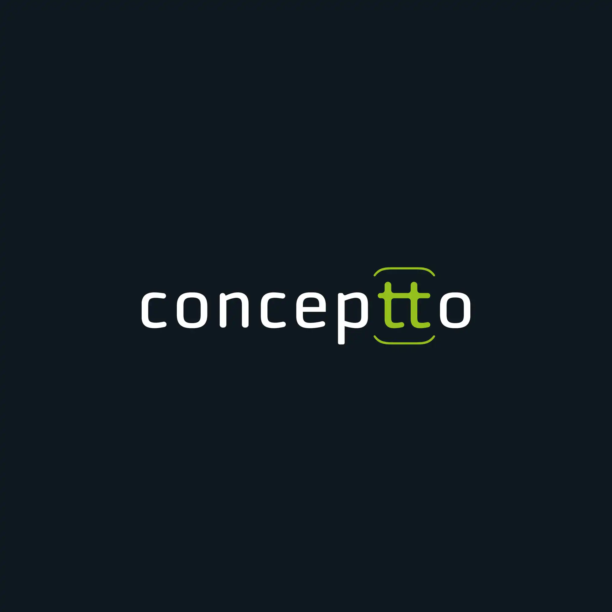 Logotipo de Conceptto en versión clara sobre fondo oscuro