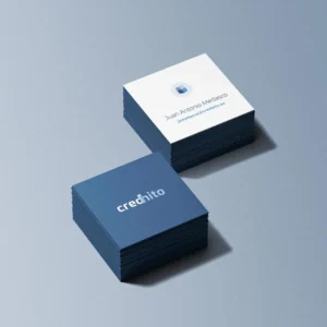 Tarjetas de visita de Credhito con el logotipo