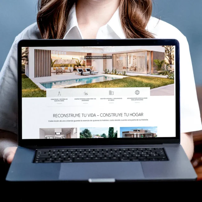 Página de inicio de la web de Hojas Arquitectos, estudio de arquitectura en Mijas Costa, Málaga