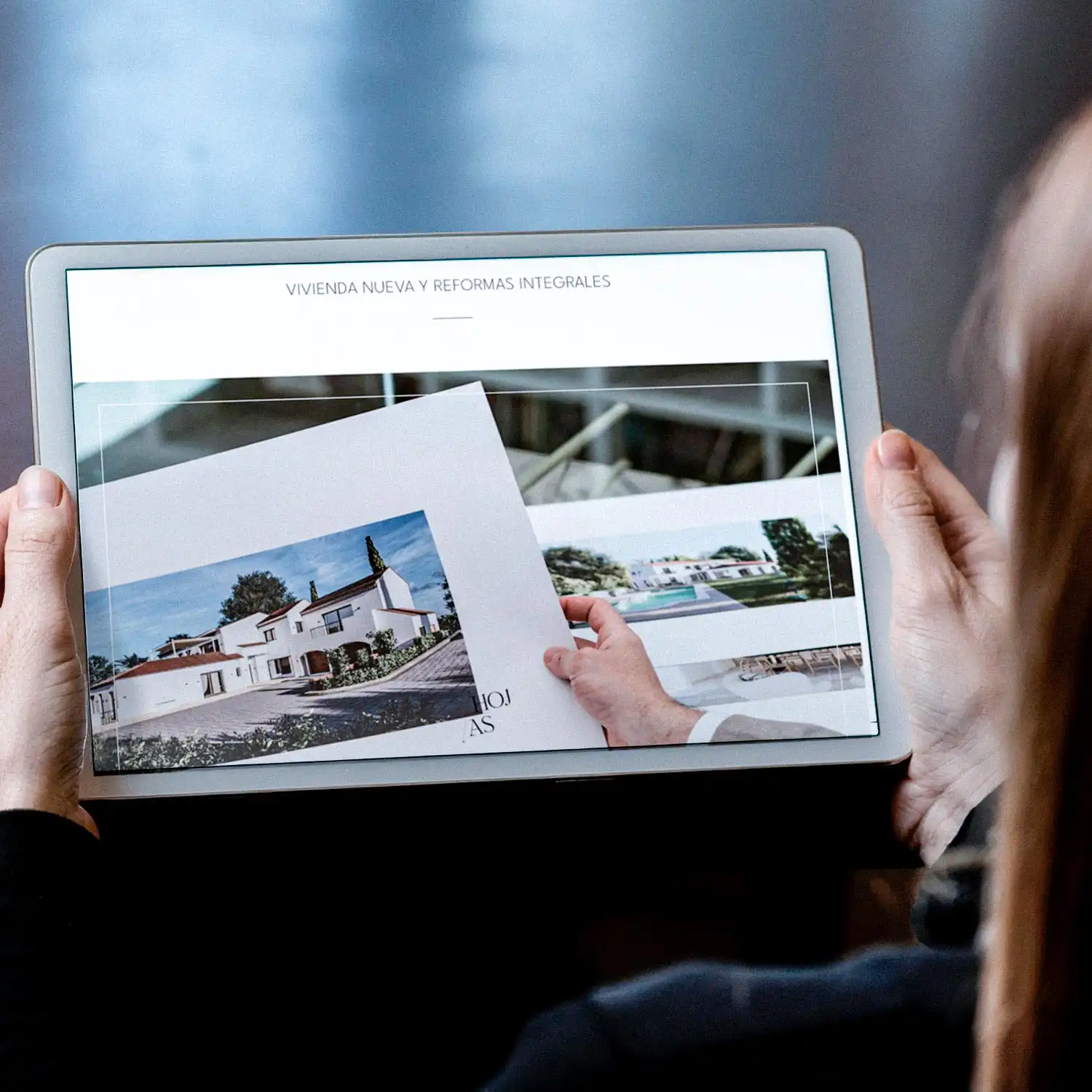Página de servicios de la web de Hojas Arquitectos sobre vivienda nueva y reformas integrales