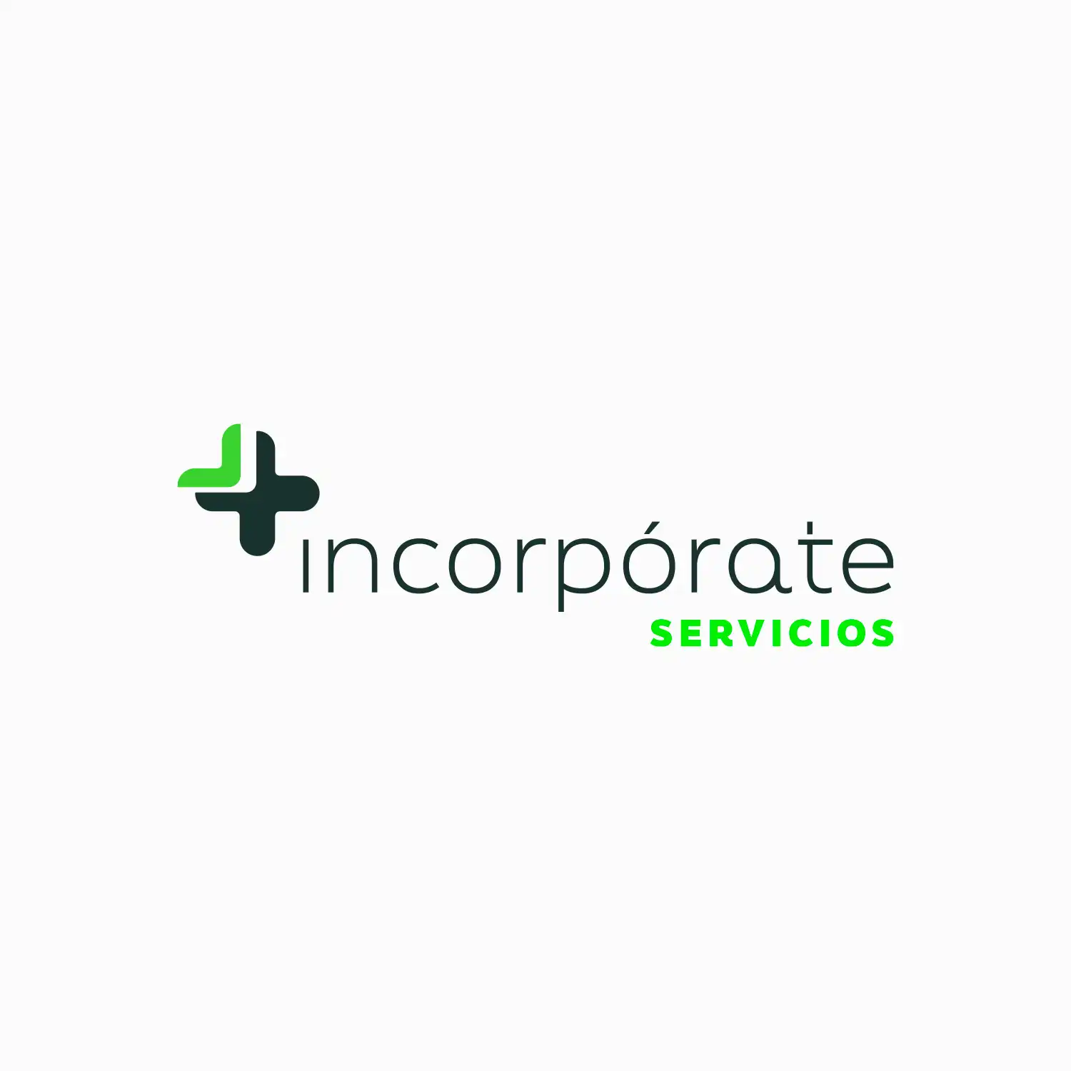 Logotipo de Incorpórate Servicios en versión oscura sobre fondo claro