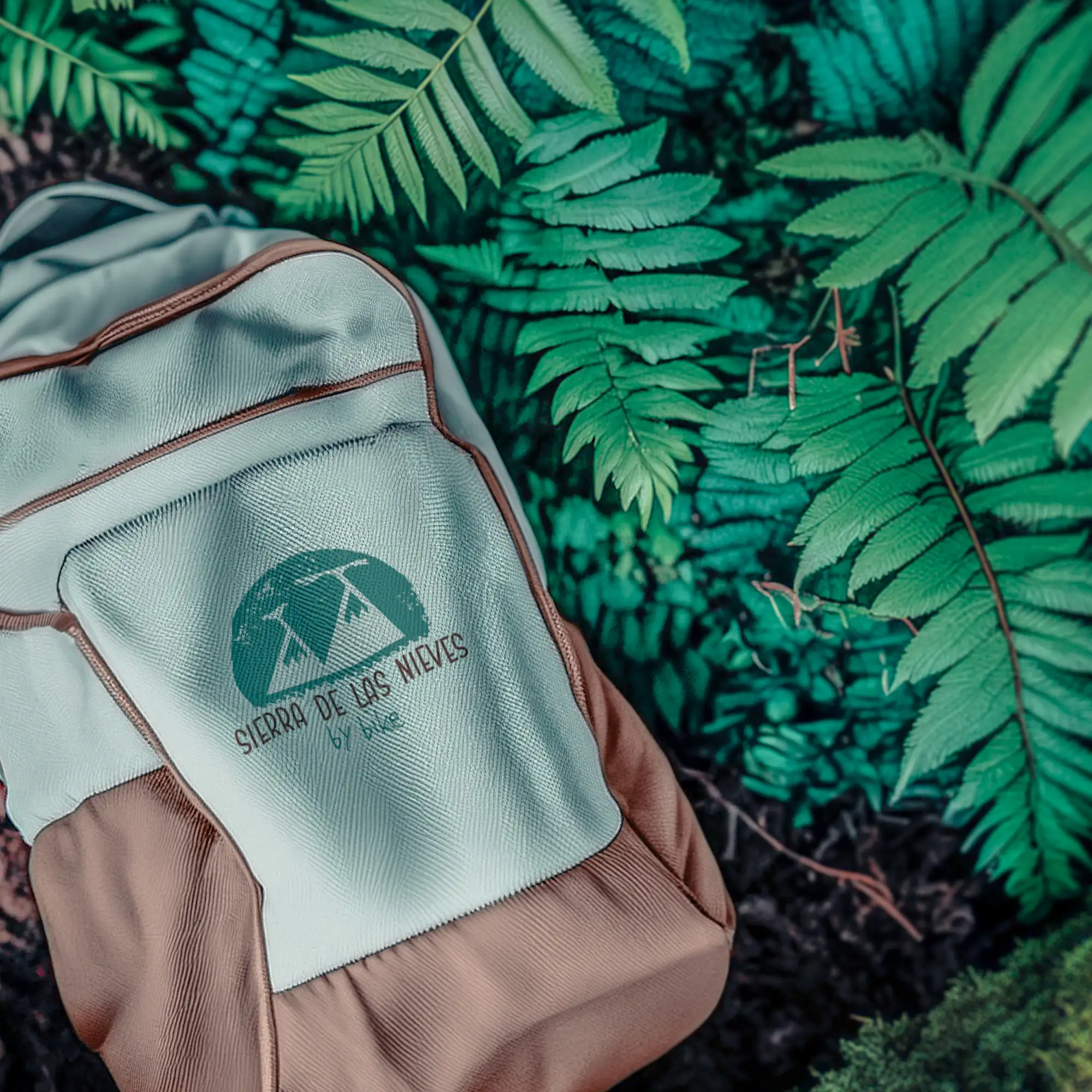 Mochila con el logotipo de Sierra de las Nieves by Bike