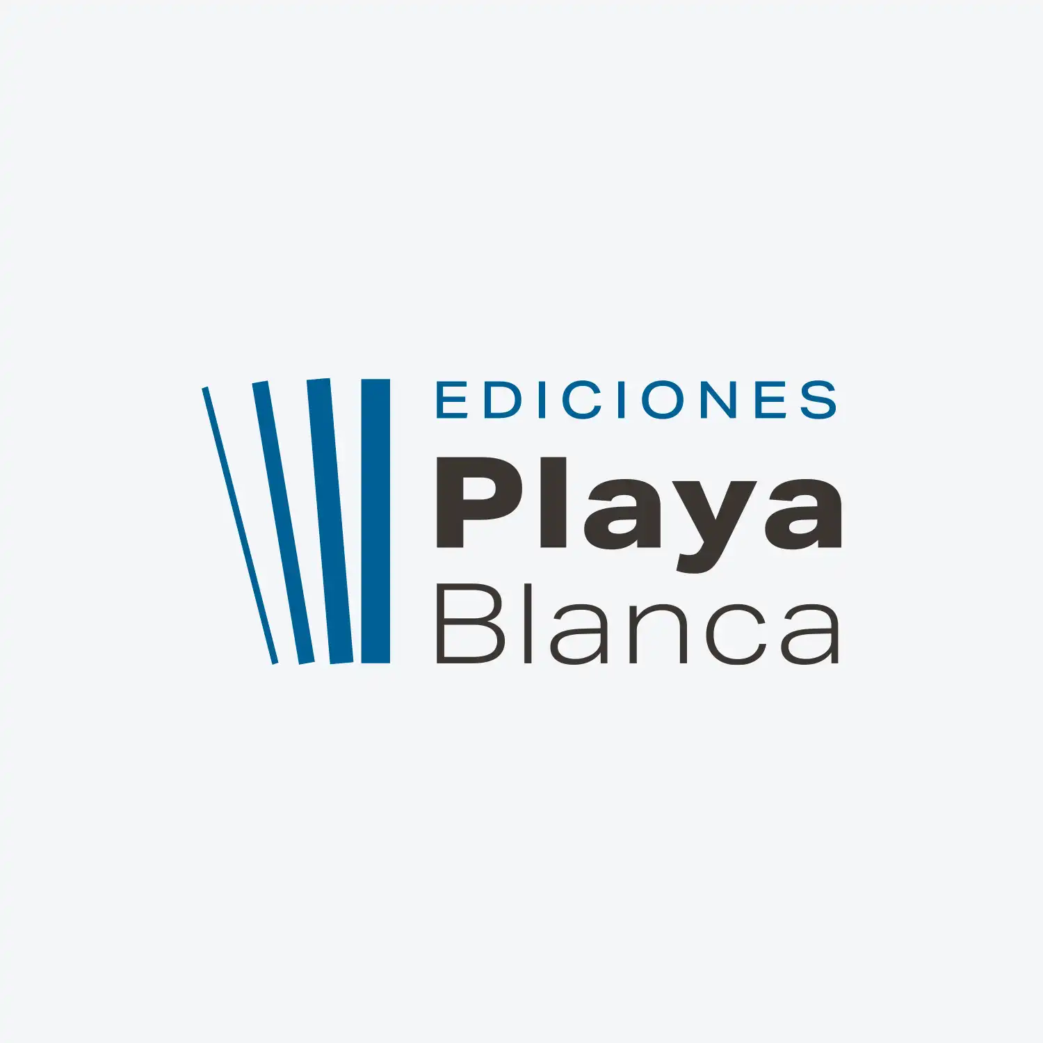 Logotipo Ediciones Playa Blanca en versión color, diseño de marca para editorial
