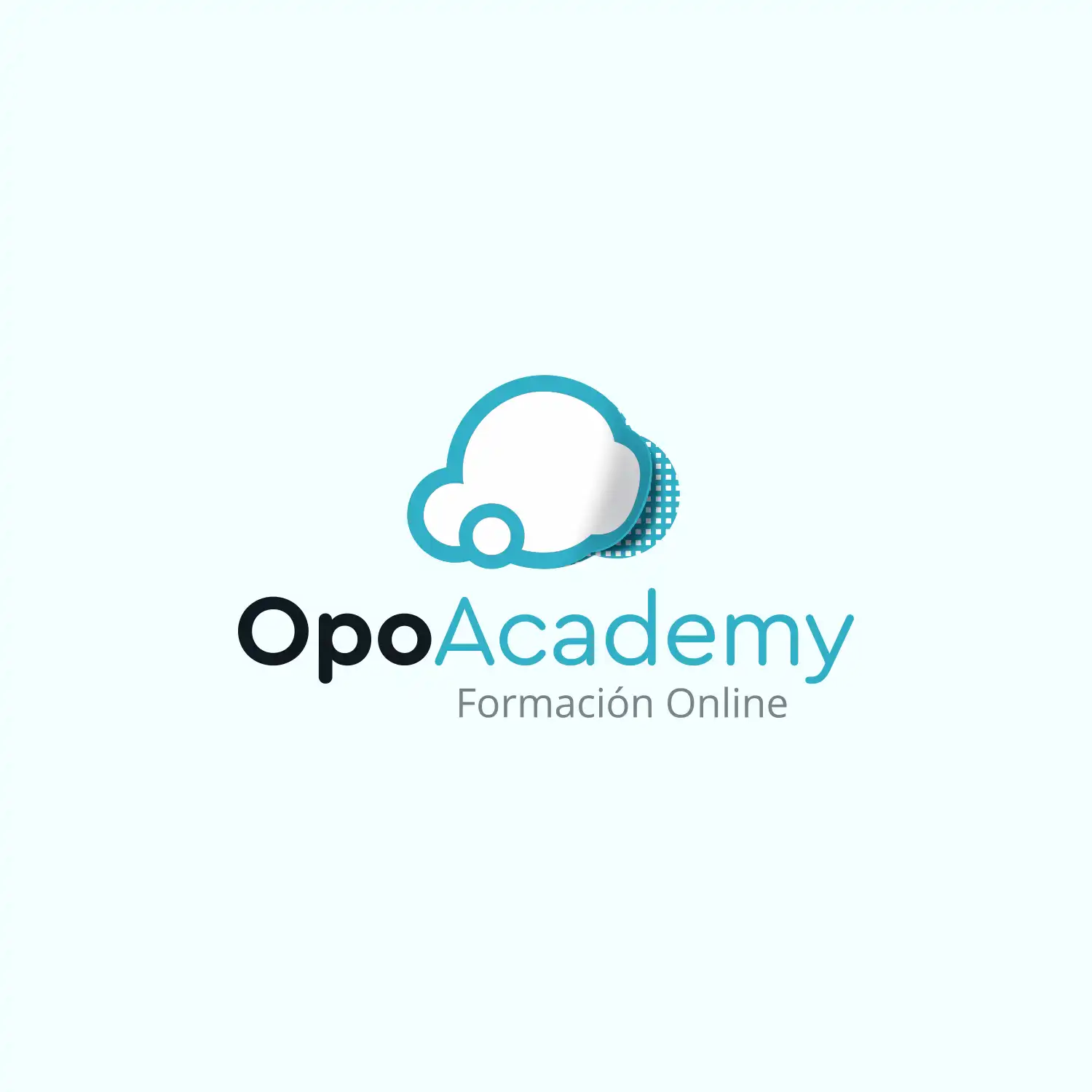 Logotipo OpoAcademy en versión color, diseño de marca para academia de oposiciones